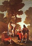 Francisco de Goya The Maja and the Masked Men oil painting on canvas